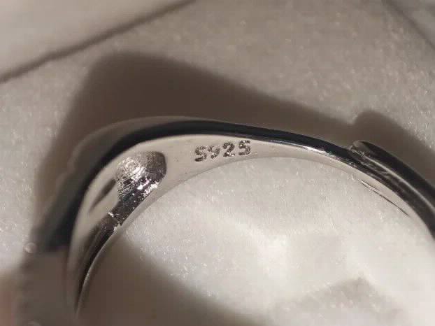 S925 Srebro/Platina - Prsten 1,1 CT/6mm Plavi Safir