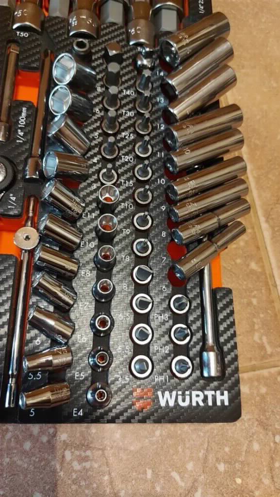 Wurth Set ZEBRA 1/2+1/4 gedore nasadnika dve račne 108 NOVO