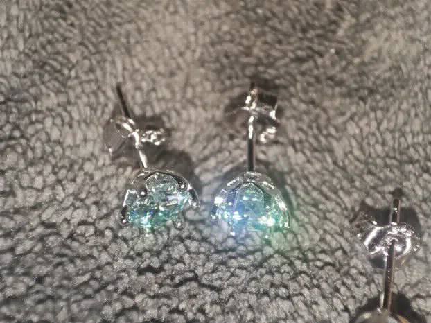 S925 Mindjuse s Mojsanit Dijamantima 5mm/0,5CT