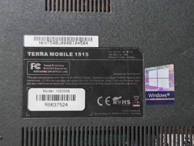 Terra i5 7gen 4gb ddr4 15.6FHD ssd+hdd