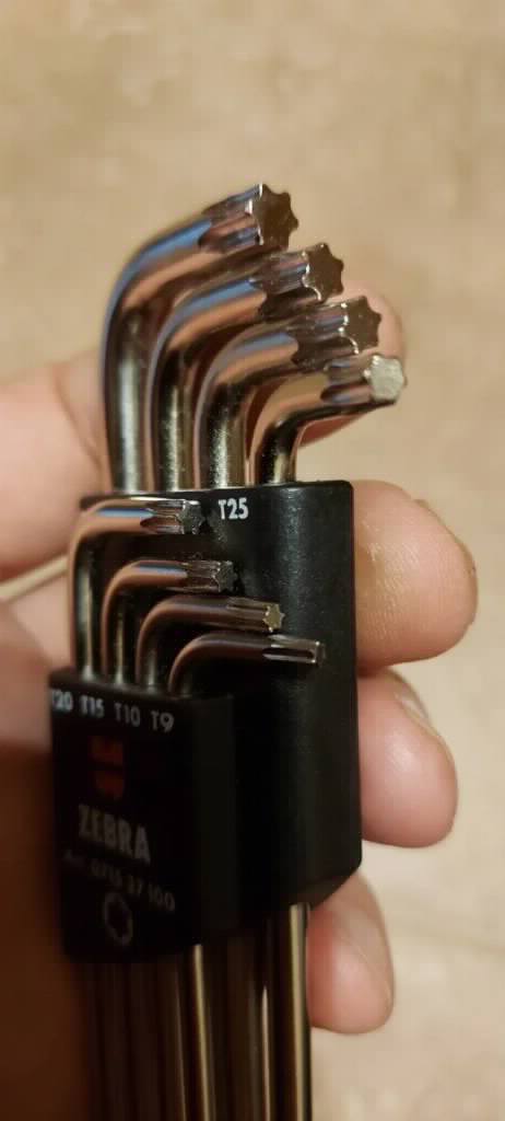 Wurth zebra set torx toreks kljuceva sa kuglom 8 komada