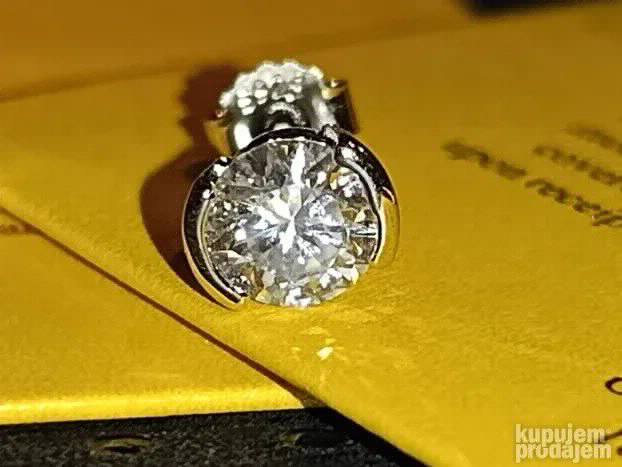 PREMIUM S925 Mindjuse  2 Mojsanit Dijamanta od po 1CT/6,5mm