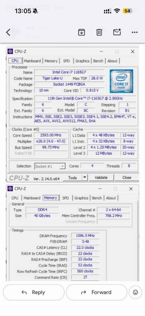 Laptop ThinkBook 15 G2, i7 11gen, 1TB nvme, 40GB RAM.