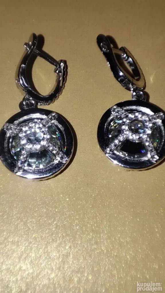 TOP S925 Mindjuse sa 2 Mojsanit Dijamanta od 11mm / 5CT