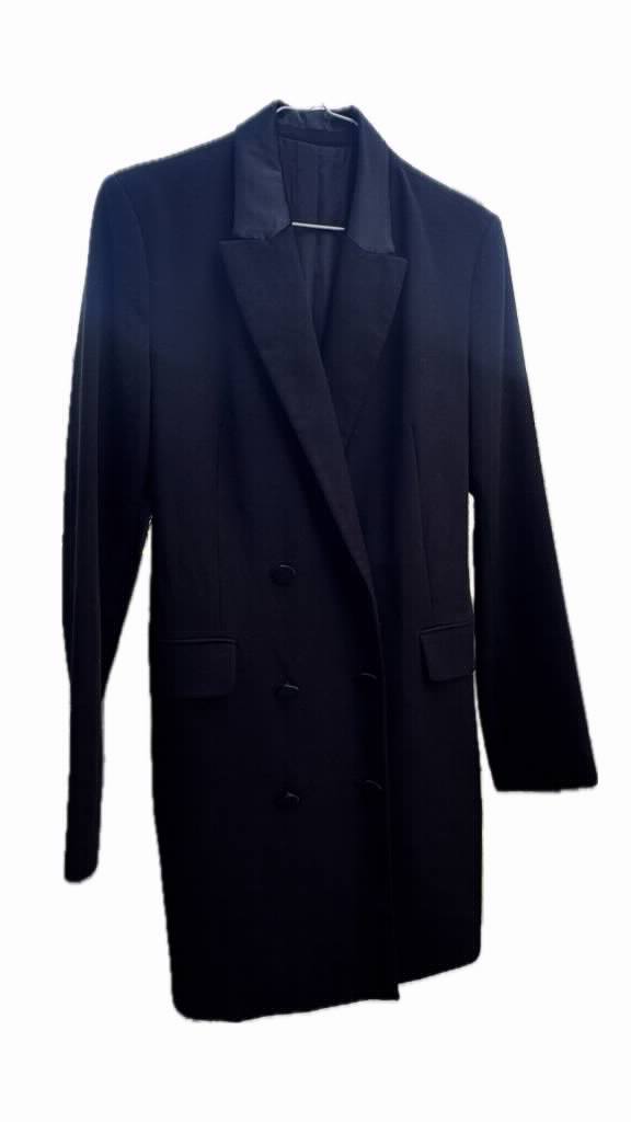 Crna Sako Haljina Elegantnog Kroja