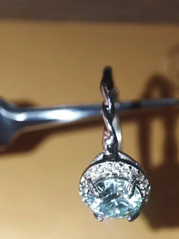 S925 Srebro/Platina - Prsten 1CT/6,5mm Mojsanit Dijamant