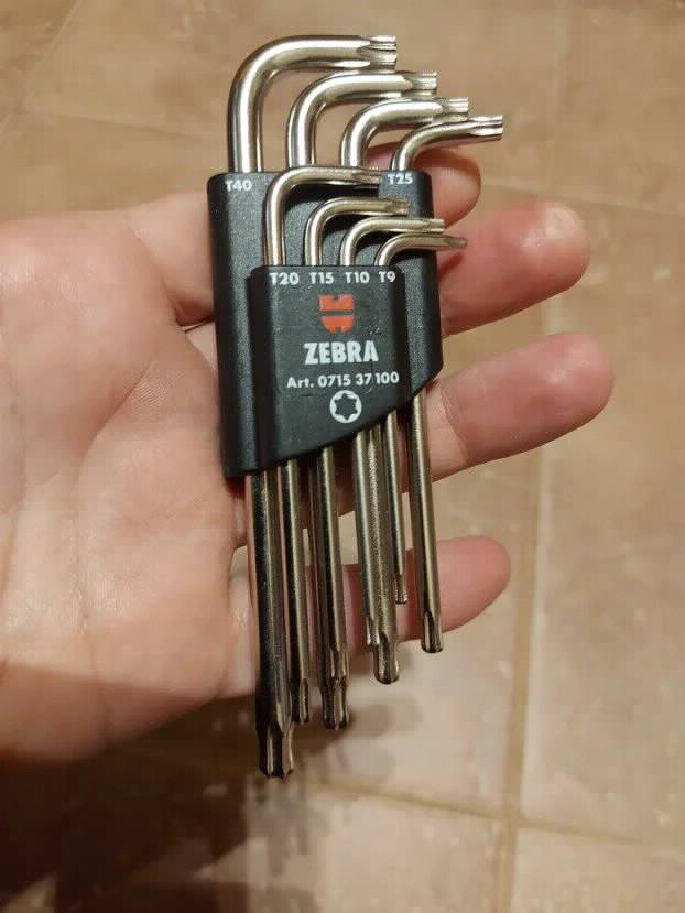Wurth zebra set torx toreks kljuceva sa kuglom 8 komada