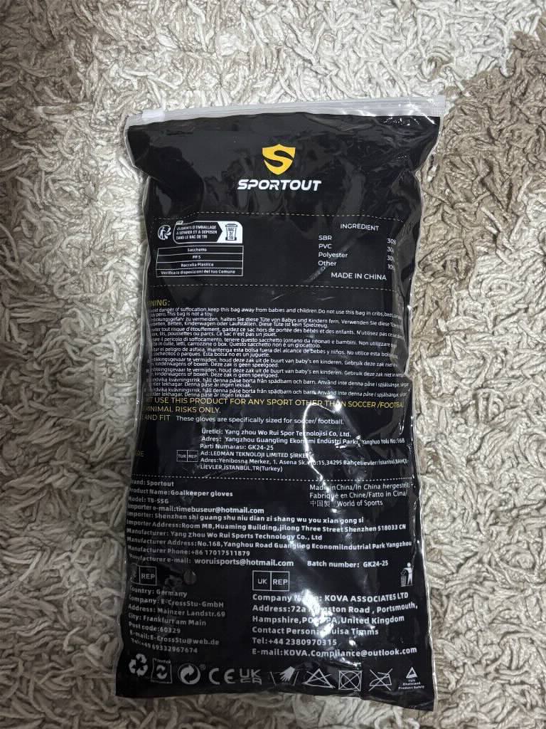 SPORTOUT Golmanske Rukavice (Veličina 9)