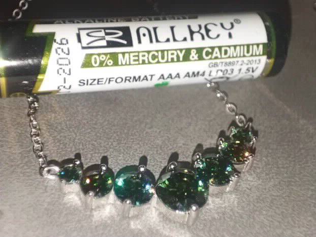 TOP S925 Ogrlica sa 7 Mojsanit Dijamanata 2,8 CT