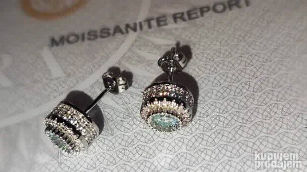 TOP S925 mindjuse Mojsanit Dijamanti 0,5CT - 5mm X 2