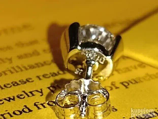 PREMIUM S925 Mindjuse  2 Mojsanit Dijamanta od po 1CT/6,5mm