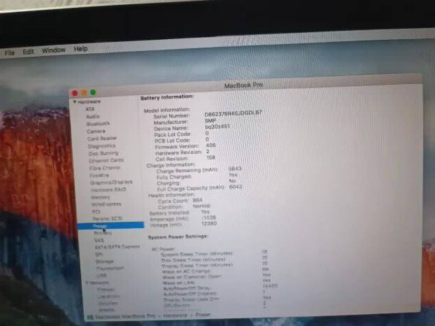 Macbook Pro 15inch i7 4gb 500gb El capitan