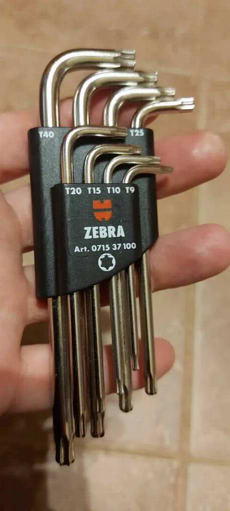 Wurth zebra set torx toreks kljuceva sa kuglom 8 komada