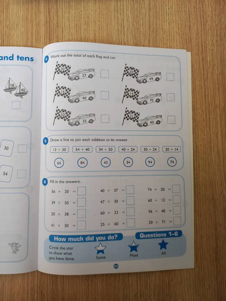 Addition and substraction workbook for kids