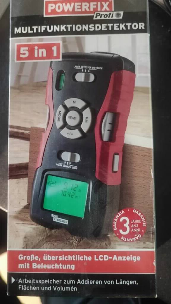 POWERFIX Profi+ 5-u-1 Digitalni Laserski Detektor i Daljinar