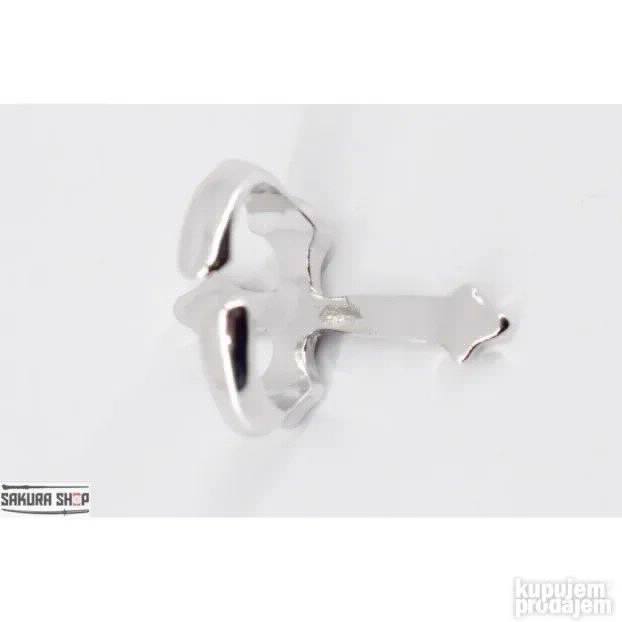 Goth Black Cross Prsten V02 (N093)