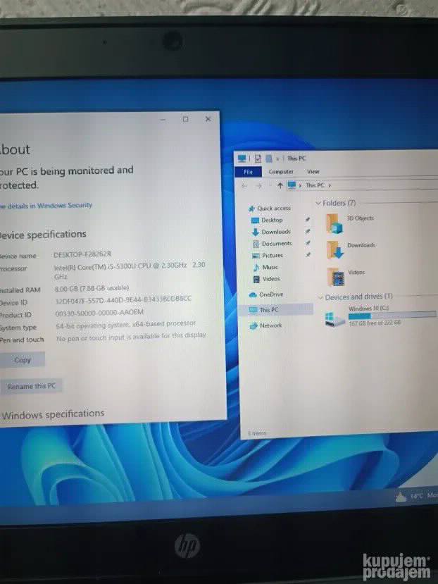 Hp Probook 840 i5 5gen 8gb 256ssd 14 inch
