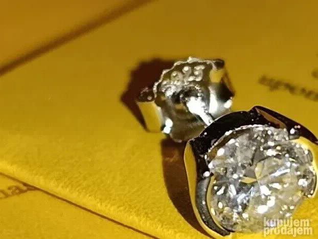 PREMIUM S925 Mindjuse  2 Mojsanit Dijamanta od po 1CT/6,5mm