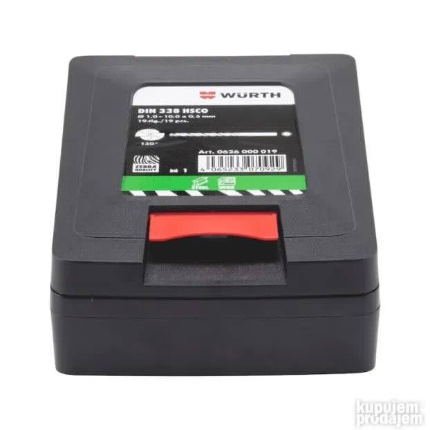 WURTH ZEBRA DIN 338 HSCO - Set burgija za metal ČELIK INOX