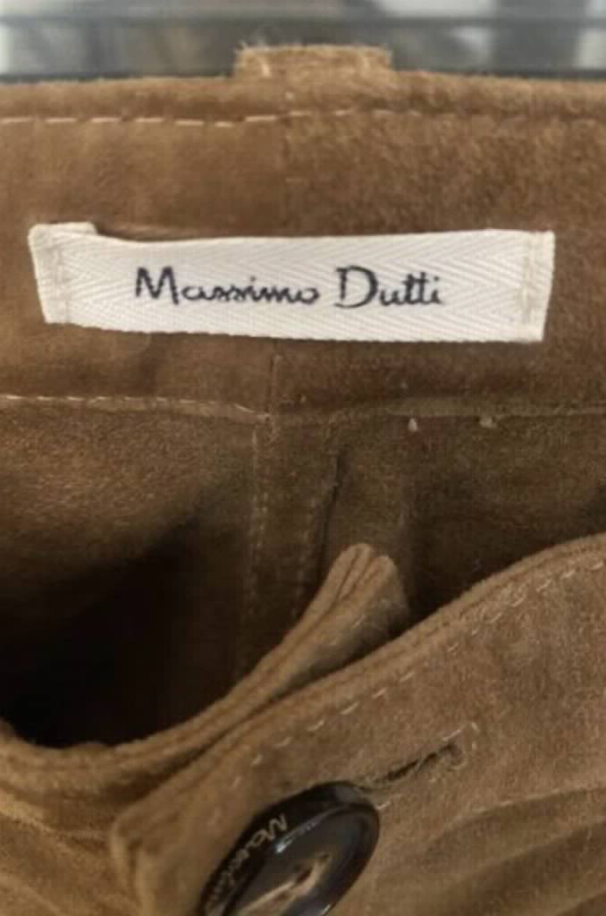 Massimo Dutti Kožne Pantalone 100% Koža Veličina M