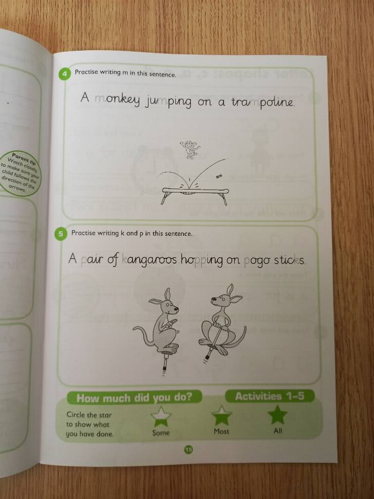 Handwriting bumper book for kids ages 5-7