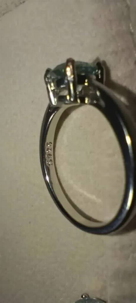 Novo: S925 Srebrni Prsten sa 1ct/6.5mm Mojsanit Dijamantom
