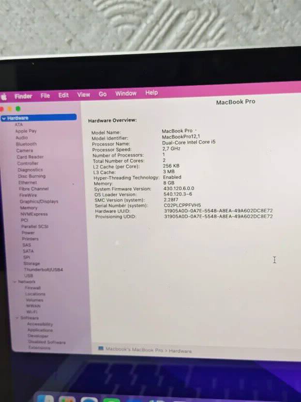 Macbook Pro Retina Early 2015 i5 8gb 256ssd