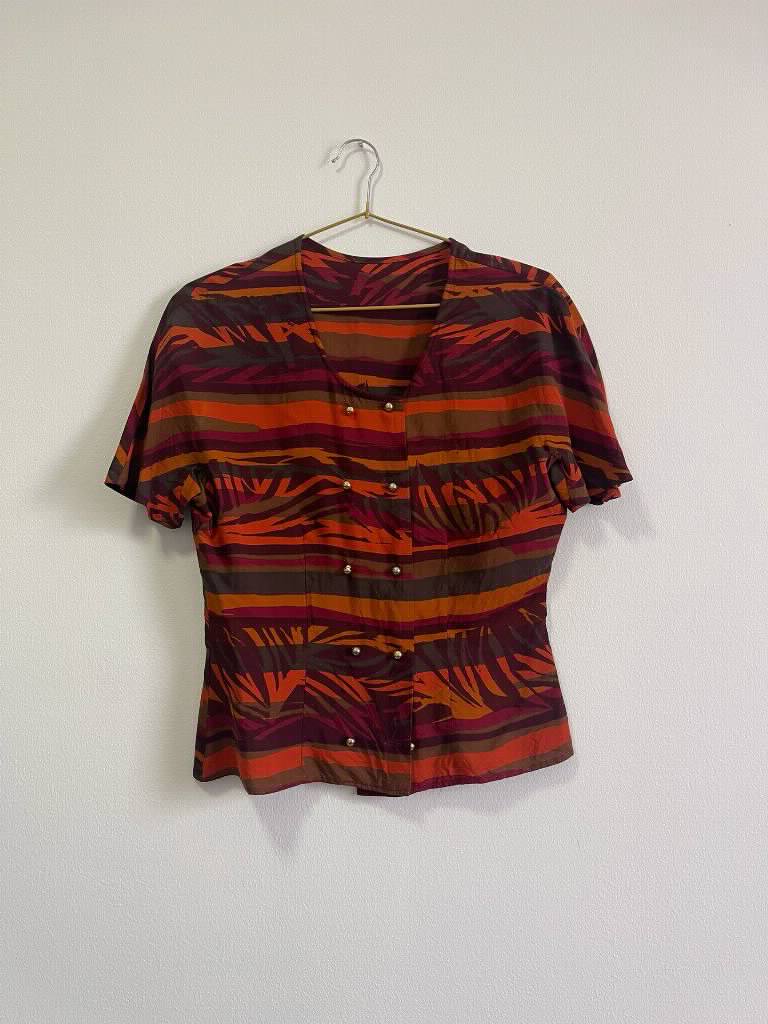 Animal print safari top