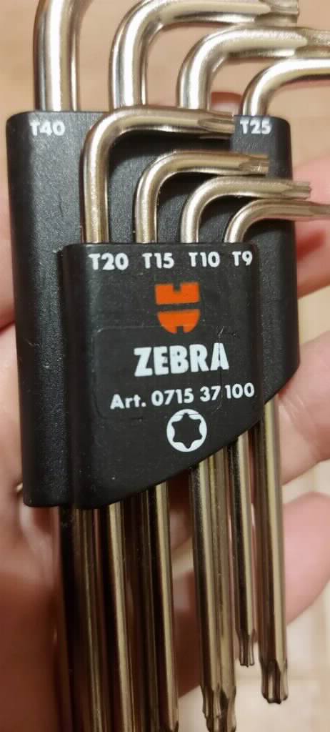 Wurth zebra set torx toreks kljuceva sa kuglom 8 komada