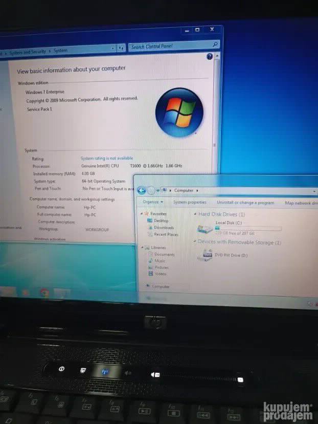 Hp 2230s C2D 4gb 320 gb 12.1inch