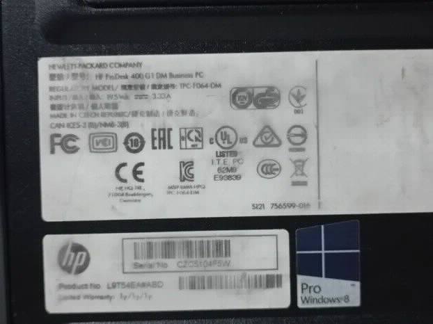 Hp Prodesk 400 G1 G3250T 4gb 500Gb