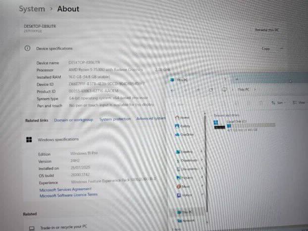 Lenovo Thinkpad E16 Ryzen 5 7300 16gb 512 ssd 16inch FHD