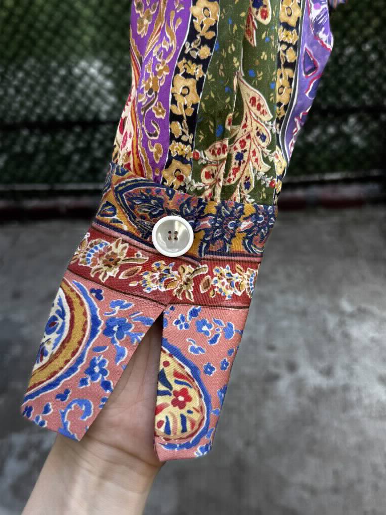 Zara Paisley Bluza sa V-Dekolteom