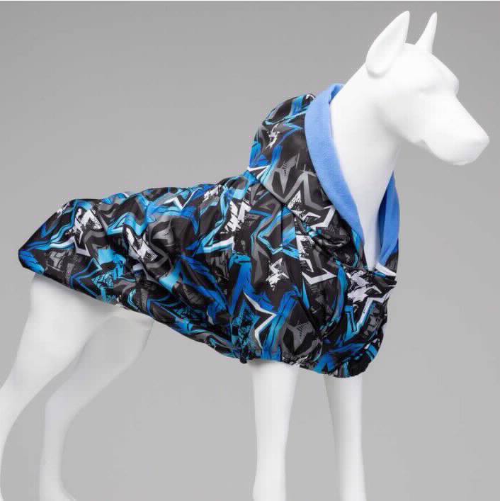 Lindodogs Blue Star Polar Fleece Waterproof Raincoat Size 7