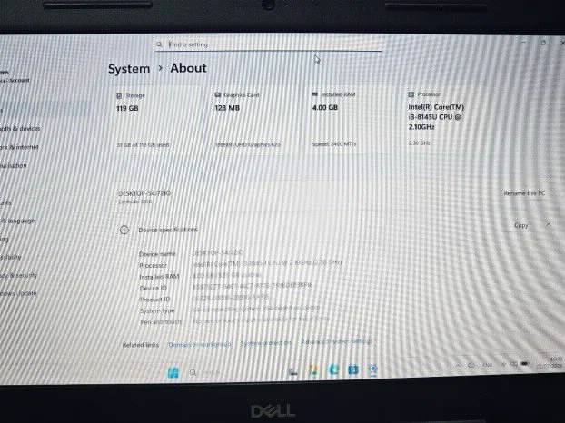 Dell Latitude 3310 i3 8gen 4gb ddr4 128ssd 13.3