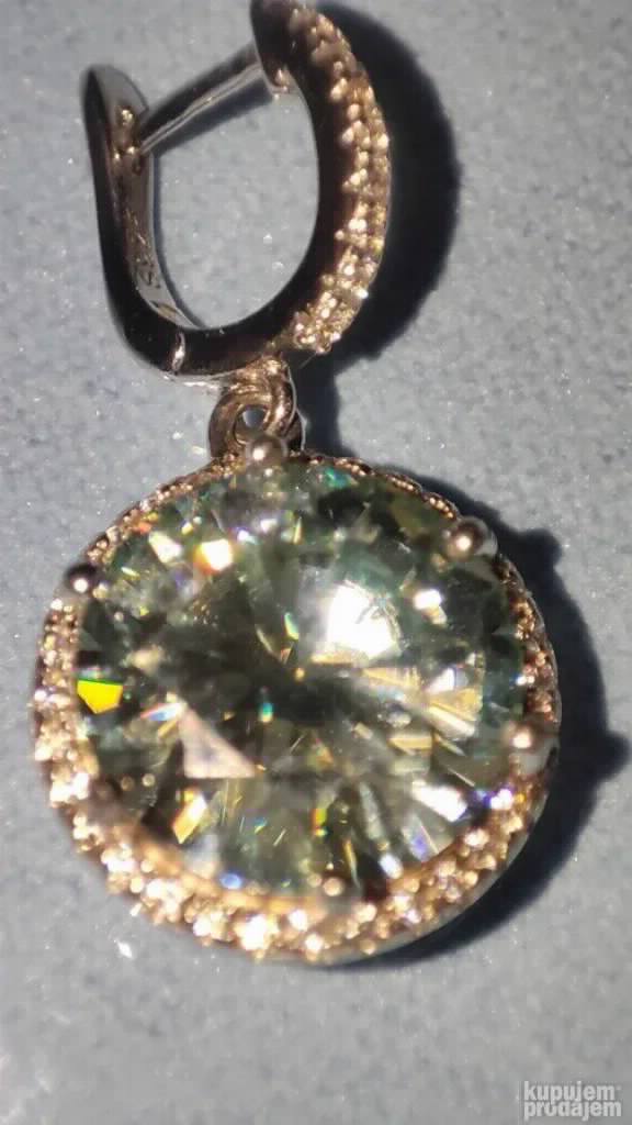 TOP S925 Mindjuse sa 2 Mojsanit Dijamanta od 11mm / 5CT