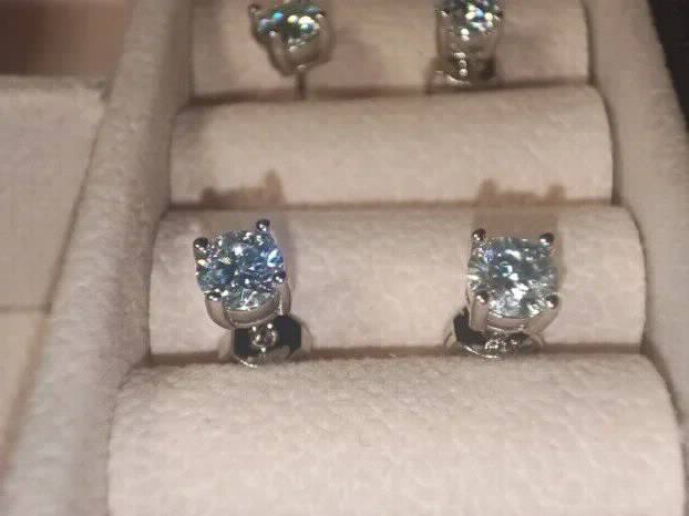 S925 Mindjuse s Mojsanit Dijamantima 5mm/0,5CT