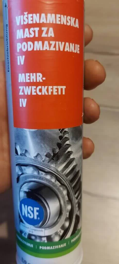 Wurth mast za podmazivanje bela za hranu industriju NSF