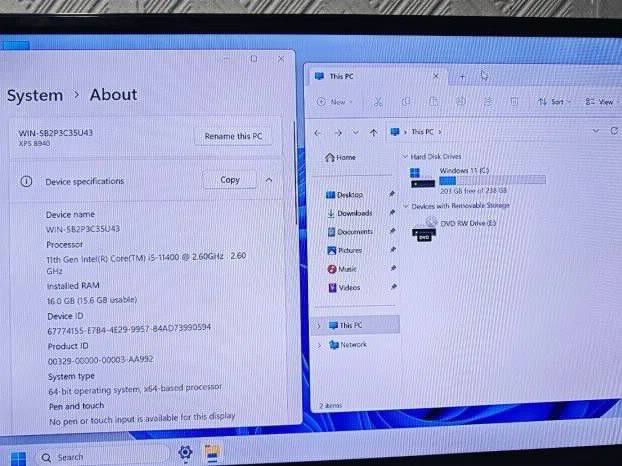 Dell XPS 8940 i5 11gen 16gb 256nvme 1650 SUPER