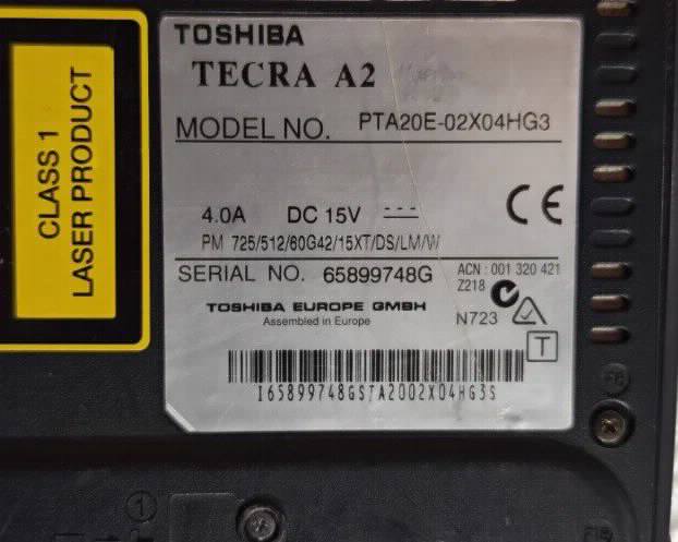 RETRO Toshiba Tecra Win Xp Lpt port Wifi