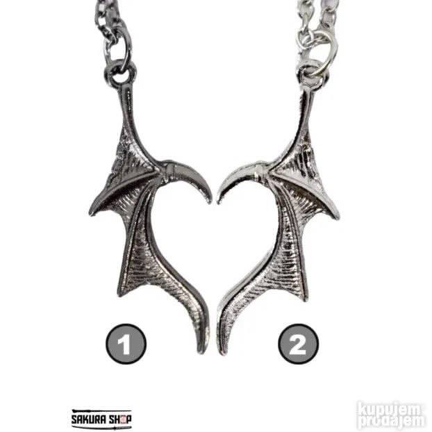 Demon Wing Goth MATCHING ogrlice (N113)