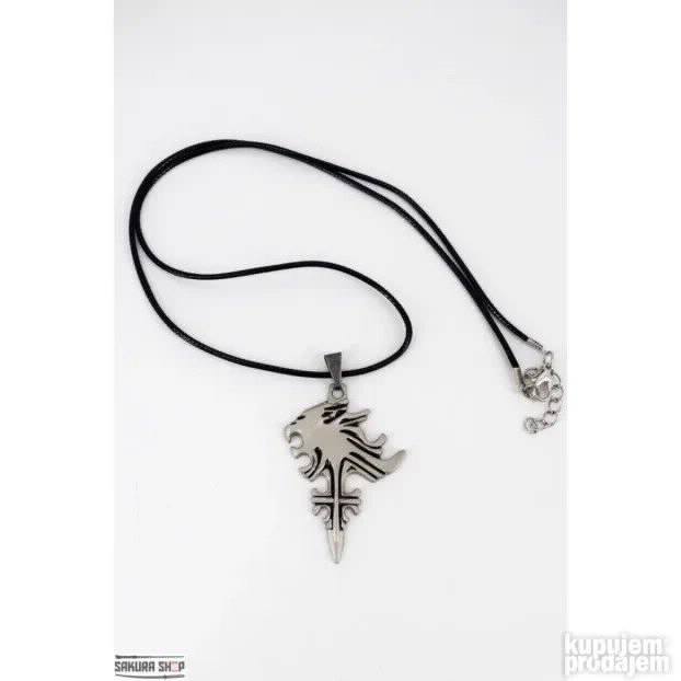 Final Fantasy Sleeping Lion Cross Ogrlica ili privezak C745