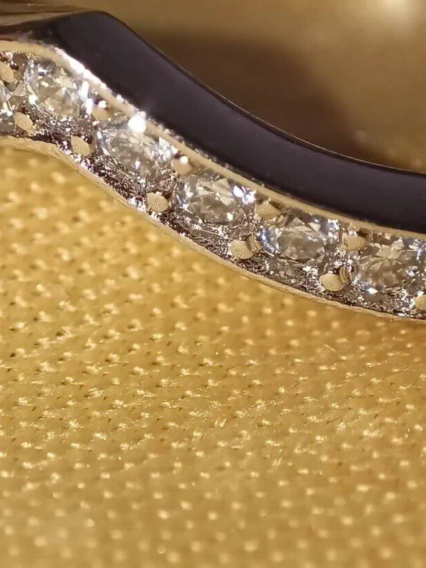 Deluxe S925 Srebro/Platina Prsten sa 17 Mojsanit Dijamanta