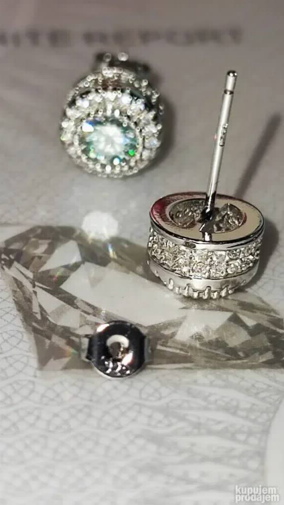 TOP S925 mindjuse Mojsanit Dijamanti 0,5CT - 5mm X 2