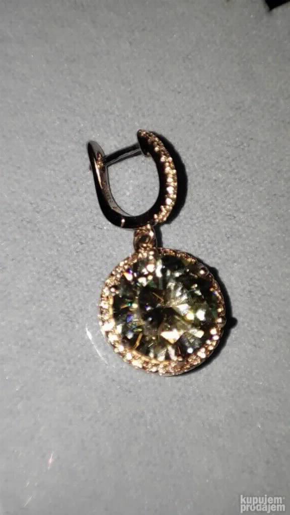 TOP S925 Mindjuse sa 2 Mojsanit Dijamanta od 11mm / 5CT
