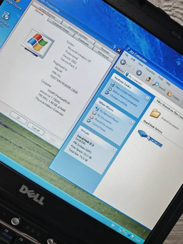 RETRO Dell D410 + cd Windows XP Pentium M 2gb 80gb