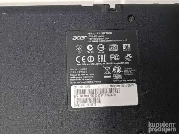 Acer E11 N2840 11.6inch 4gb ram 320gb