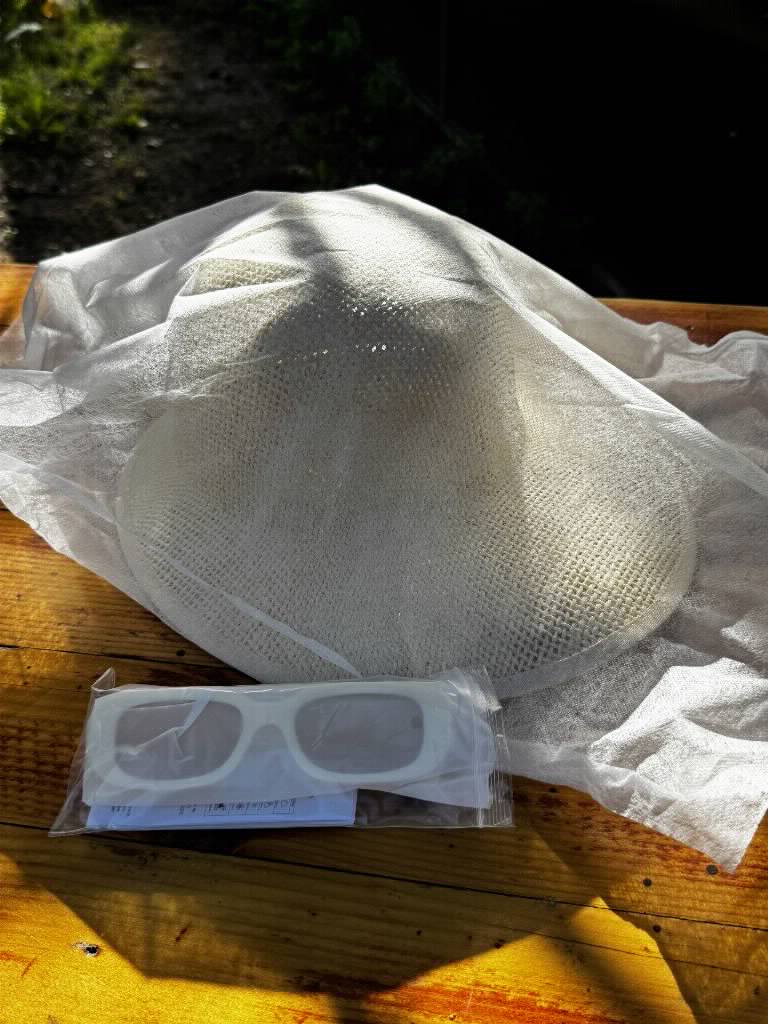 Damski pleteni sesir i sunčane naočare set
