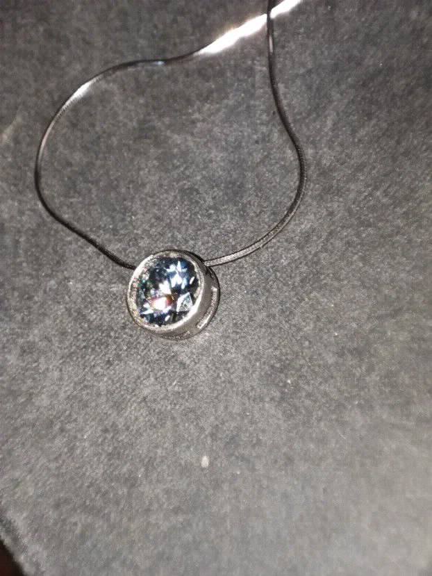 TOP S925 Ogrlica sa 2CT/8mm Plavim Mojsanit Dijamantom