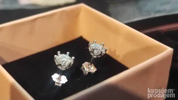 S925 mindjuse Mojsanit Dijamanti 0,5CT - 5mm X 2